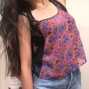 Floral Sheer tank🦋